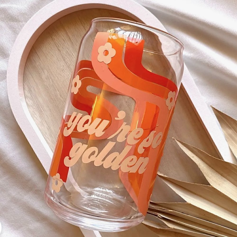 YOU'RE SO GOLDEN BEER CAN GLASS